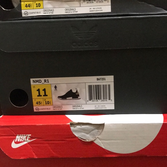 ADIDAS NMD R1 CORE BLACK, US SIZE 11, - Picture 5 of 5